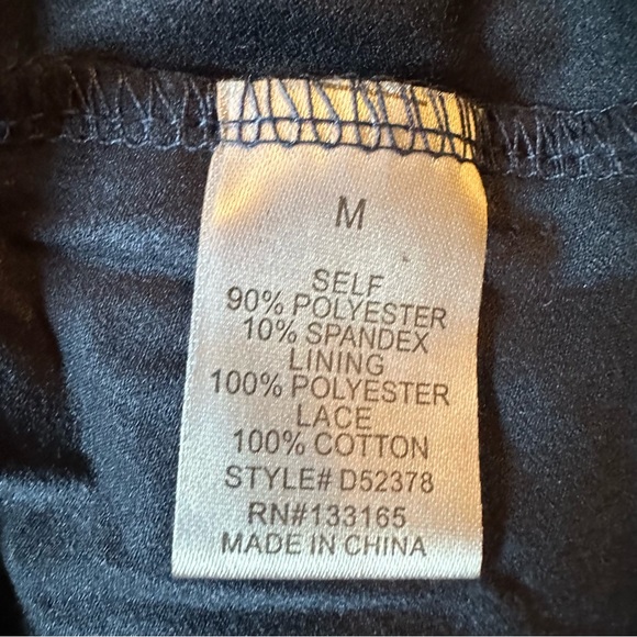 NWT Alter’d State, Medium, Navy Blue sleeveless dress. Lace hem. - Picture 9 of 11